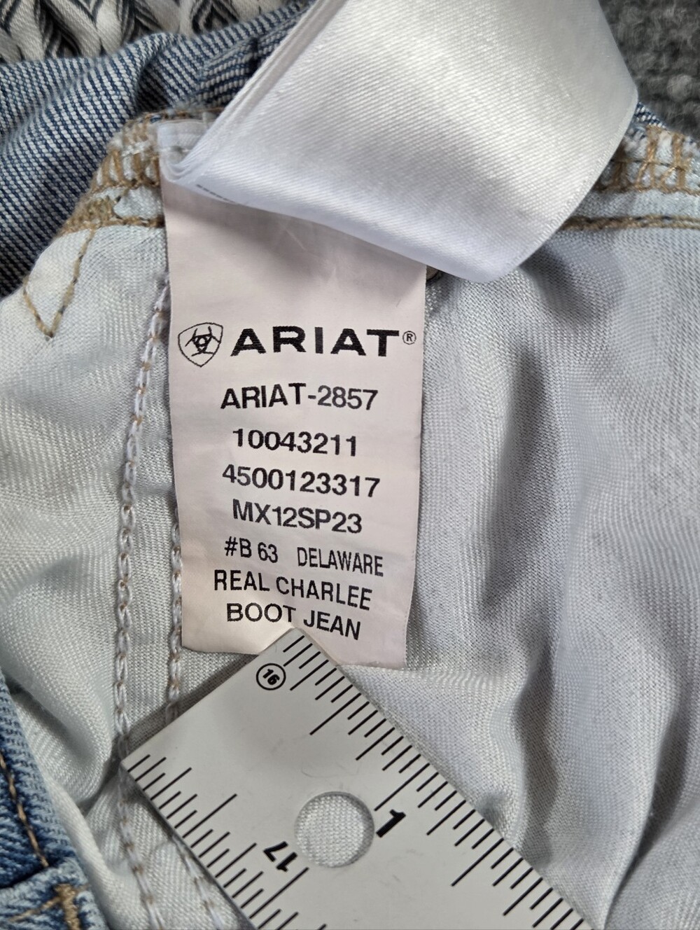 Ariat REAL Denim Boot Cut Jeans Womens 25R Charlee Western Stretch Light Wash - Picture 3 of 13